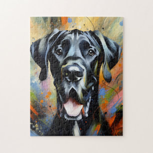 Great Dane Hond Acryl Kunstprint Hond Liefhebber C Legpuzzel