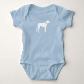 Great Dane hond baby shower puppy blauwe jongen Romper (Voorkant)