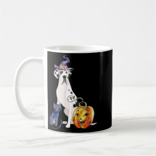 Great Dane hond Halloween Harlekijn Heks Pompoen Koffiemok