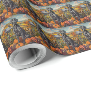 Great Dane Hond Herfst Oogst Thanksgiving Cadeaupapier