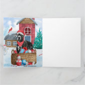 Great Dane-hond in sneeuw Kerstmis Hondenhok Kaart (Binnen)