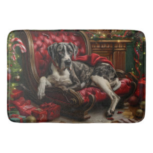 Great Dane Hond Kerst Feestelijk Badmat