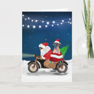 Great Dane hond Kerstman Kaart