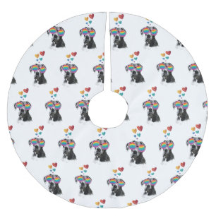 Great Dane-hond met harten Valentijnsdag Kerstboom Rok