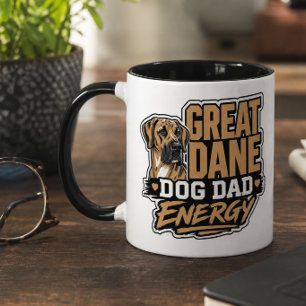 Great Dane Hond Papa Energie Mok