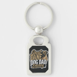 Great Dane Hond Papa Energie Sleutelhanger