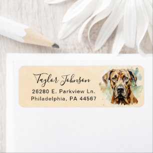 Great Dane-hond retouradreslabel Etiket