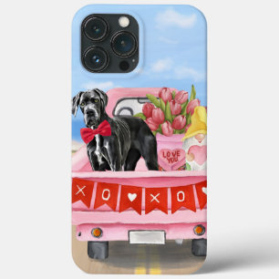 Great Dane-hond Valentijnsdag-vrachtwagen iPhone 13 Pro Max Hoesje