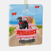 Great Dane-hond Valentijnsdag-vrachtwagen Keramisch Ornament (Rechts)