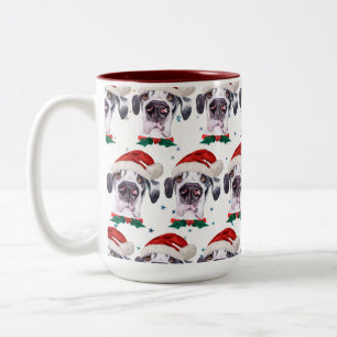 Great Dane-hondenras Kerststerren Tweekleurige Koffiemok
