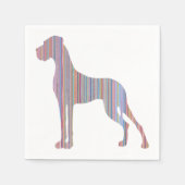 Great Dane in Pasteltinten Servetten (Voorkant)