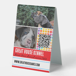 Great Dane Kennel QR Code Promotional sign