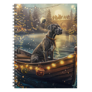 Great Dane Kerst Feestelijke Reis Notitieboek