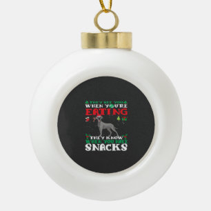 Great Dane Kerst leuk Klassiek T-shirt Keramische Bal Ornament