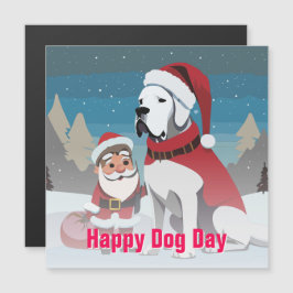 Great Dane Kerst Magnetische Uitnodiging