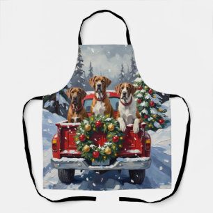 Great Dane Kerst Rode Truck Winter Schort