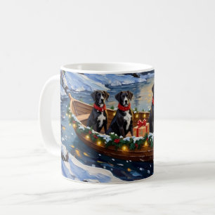 Great Dane Kerstboot Vakantie Koffiemok