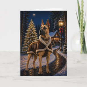 Great Dane Kerstkaart Feestdagen Kaart