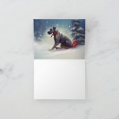Great Dane Kerstmis Kaart (Binnen)