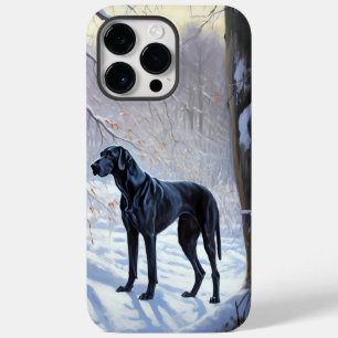 Great Dane Laat het Sneeuwen Kerstmis Case-Mate iPhone 14 Pro Max Hoesje