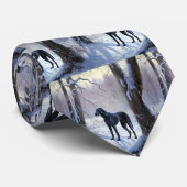Great Dane Laat het Sneeuwen Kerstmis  Stropdas (Opgerold)