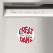 Great Dane Laid Back Merle UC Magneet (Insitu (Vaatwasser))