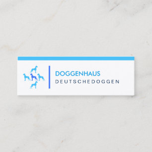 Great Dane lichtblauw Mini Visitekaartje