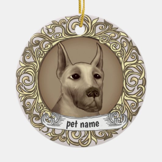 Great Dane Liefdevolle Herinnering ornament (Voorkant)