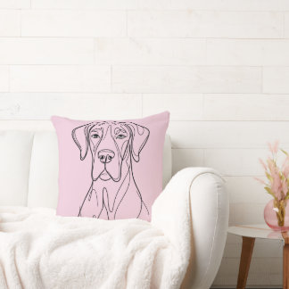 Great Dane Lijntekening Kussen
