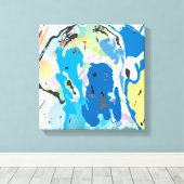 Great Dane Linocut Canvas Afdruk (Insitu (Houten vloer))