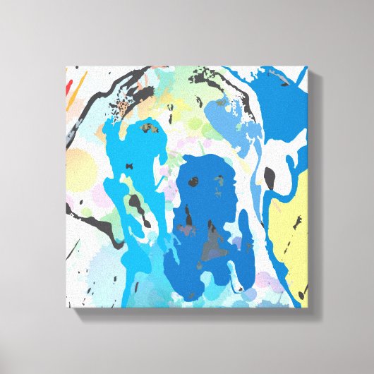 Great Dane Linocut Canvas Afdruk (Voorkant)