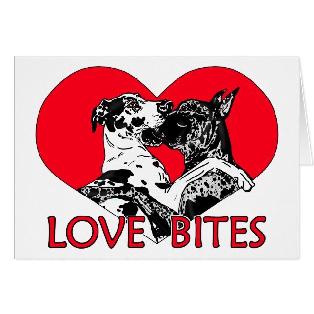 Great Dane Love Bites - Gepersonaliseerd (Voorkant Horizontaal)