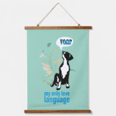Great Dane love language  Hangend Wandkleed (Voorkant)