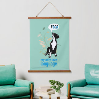 Great Dane love language  Hangend Wandkleed
