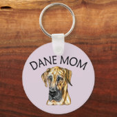 Great Dane Mam Brindle UC Sleutelhanger (Voorkant)