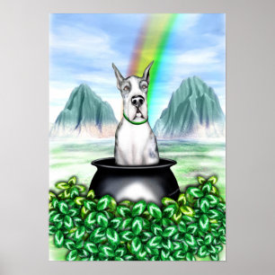 Great Dane Merle B Pot O Gold Poster