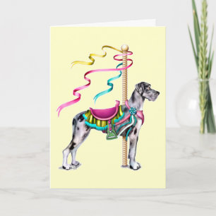 Great Dane Merle Carousel UC - Gepersonaliseerd Kaart