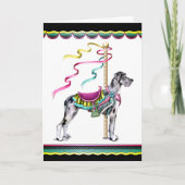 Great Dane Merle Carousel UC - Gepersonaliseerd Kaart (Voorkant)