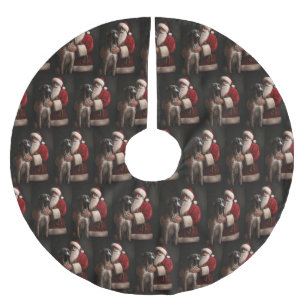 Great Dane met Kerstman Festieve Kerst Kerstboom Rok