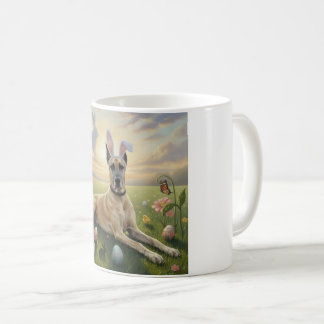 Great Dane met konijnenoren Pasen Lentewei Koffiemok