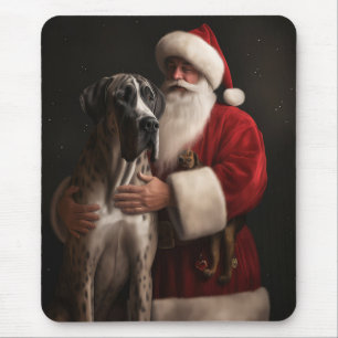 Great Dane met Sinterklaas Festive Kerstmis Muismat