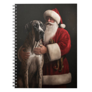 Great Dane met Sinterklaas Festive Kerstmis Notitieboek