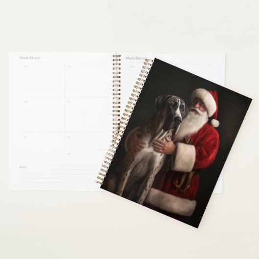 Great Dane met Sinterklaas Festive Kerstmis Planner (Display)
