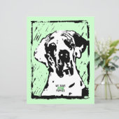 Great Dane moderne briefpapier (Staand voorkant)