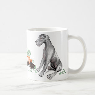 Great Dane Naughty Pup Black UC Koffiemok