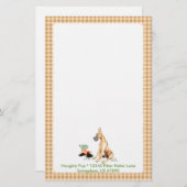 Great Dane Naughty Pup Fawn Briefpapier (Voorkant / Achterkant)