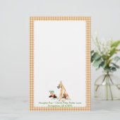 Great Dane Naughty Pup Fawn Briefpapier (Staand voorkant)