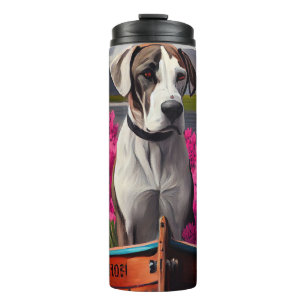 Great Dane op een peddel: Een landschappelijk avon Thermosbeker