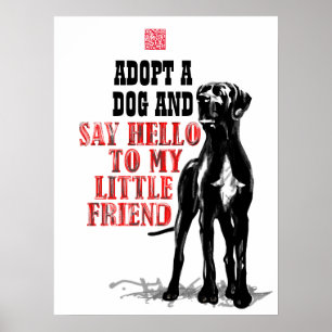 Great Dane Opvang Donatie QR Code Poster