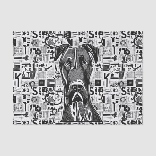 Great Dane Paper voor ontkoppeling of collage Tissuepapier (Voorkant)